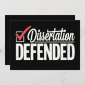 Dissertation verteidigter Doktortitel Abschluss Einladung (Vorne/Hinten)