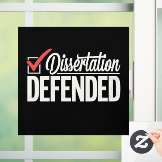 Dissertation verteidigter Doktortitel Abschluss Fensteraufkleber (Zuhause)