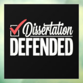 Dissertation verteidigter Doktortitel Abschluss Fensteraufkleber (Blatt 3)