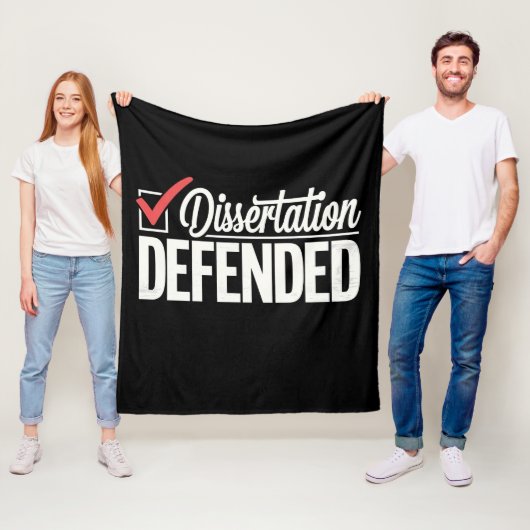 Dissertation verteidigter Doktortitel Abschluss Fleecedecke (Beispiel)