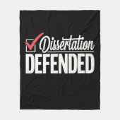 Dissertation verteidigter Doktortitel Abschluss Fleecedecke (Vorderseite)