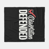 Dissertation verteidigter Doktortitel Abschluss Fleecedecke (Vorderseite (Horizontal))
