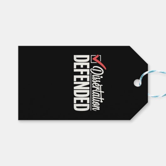 Dissertation verteidigter Doktortitel Abschluss Geschenkanhänger (Vorderseite (Horizontal))