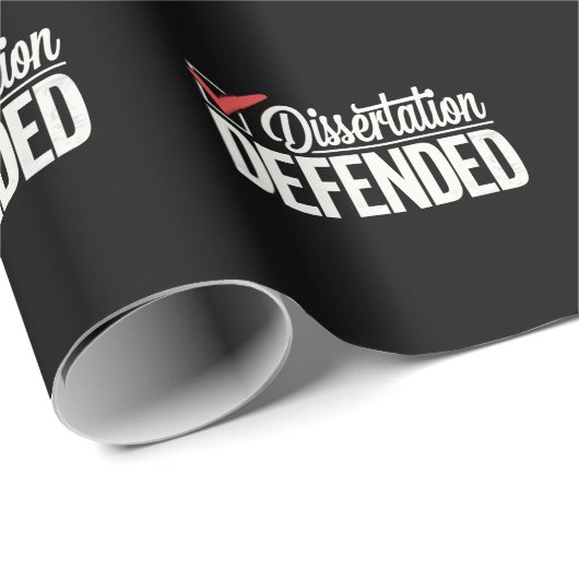 Dissertation verteidigter Doktortitel Abschluss Geschenkpapier (Rolleneckpunkt)
