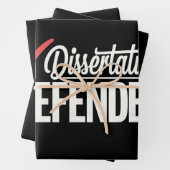 Dissertation verteidigter Doktortitel Abschluss Geschenkpapier Set (Beispiel)