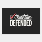 Dissertation verteidigter Doktortitel Abschluss Geschenkpapier Set (Vorderseite)