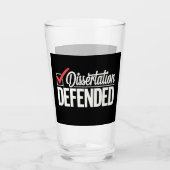 Dissertation verteidigter Doktortitel Abschluss Glas (Vorderseite)