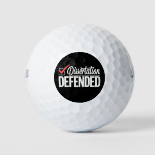 Dissertation verteidigter Doktortitel Abschluss Golfball