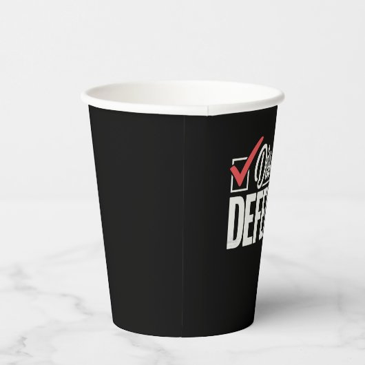 Dissertation verteidigter Doktortitel Abschluss Pappbecher (Rechts)