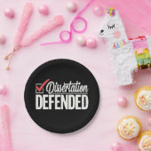 Dissertation verteidigter Doktortitel Abschluss Pappteller (Party)