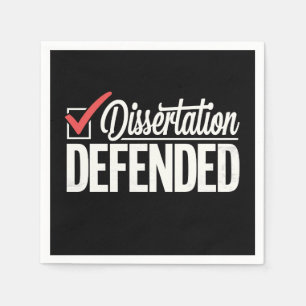 Dissertation verteidigter Doktortitel Abschluss Serviette