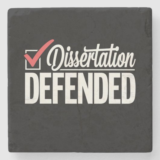 Dissertation verteidigter Doktortitel Abschluss Steinuntersetzer (Vorderseite)