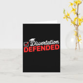 Dissertation verteidigter Phd Graduate Phd Abschlu Karte (Gelbe Blume)