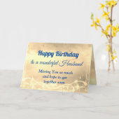 Distance Happy Birthday Husband Card Karte (Gelbe Blume)