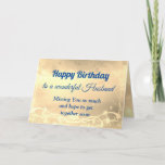 Distance Happy Birthday Husband Card Karte<br><div class="desc">Luxuriöse Gold Distance Happy Birthday Husband personalisiert Grußkarte.</div>