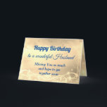 Distance Happy Birthday Husband Card Karte<br><div class="desc">Luxuriöse Gold Distance Happy Birthday Husband personalisiert Grußkarte.</div>