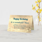 Distance Happy Birthday Niece Card Karte (Gelbe Blume)