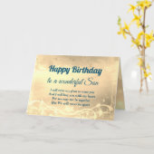 Distance Happy Birthday Son Card Karte (Gelbe Blume)