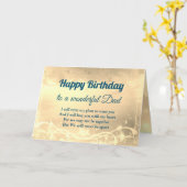 Distance Happy Birthday Vater Card Karte (Gelbe Blume)