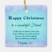 Distance Happy Christmas Friend Keramik Ornament (Vorderseite)