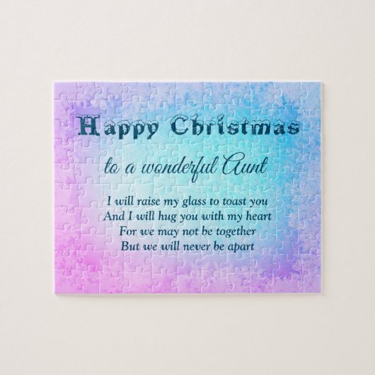 Distance Happy Christmas Tante Puzzle (Horizontal)