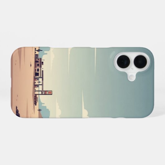 Distant Fuel Stop iPhone 16 Hülle (Rückseite (Horizontal))