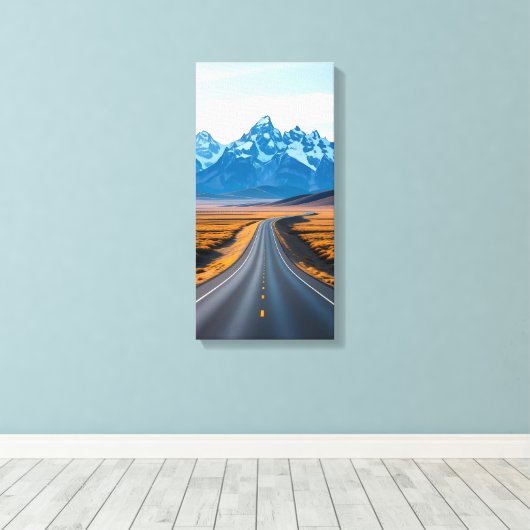 Distant Mountain Peaks Leinwanddruck (Insitu (Holzboden))