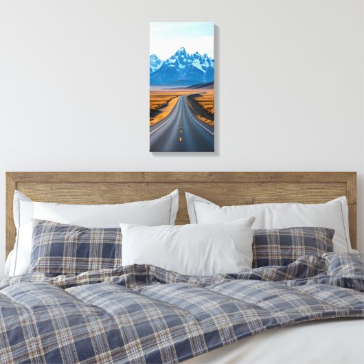 Distant Mountain Peaks Leinwanddruck (Insitu (Schlafzimmer))