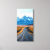 Distant Mountain Peaks Leinwanddruck (Vorderseite)