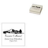 Distant Mountains Wooden Stamp Gummistempel (Stempel)