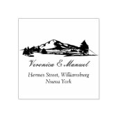 Distant Mountains Wooden Stamp Gummistempel (Prägung)