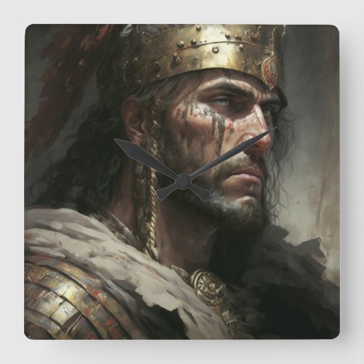 Distant War Quadratische Wanduhr (Vorderseite)