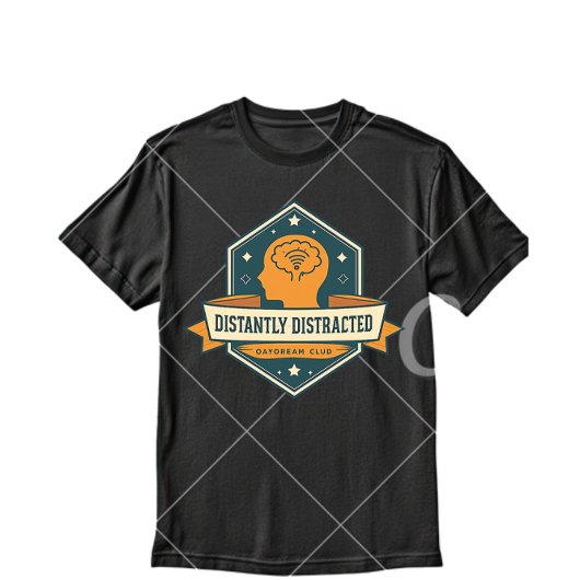 Distantly Distracted – Vintage Sarcastic Mental He T-Shirt