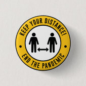 Distanz behalten button (Vorderseite)