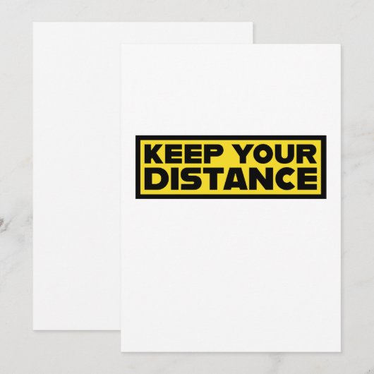 Distanz behalten feiertagskarte (Vorne/Hinten)