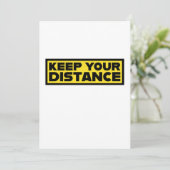 Distanz behalten feiertagskarte (Stehend Vorderseite)