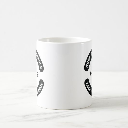 Distanz behalten kaffeetasse (Mittel)
