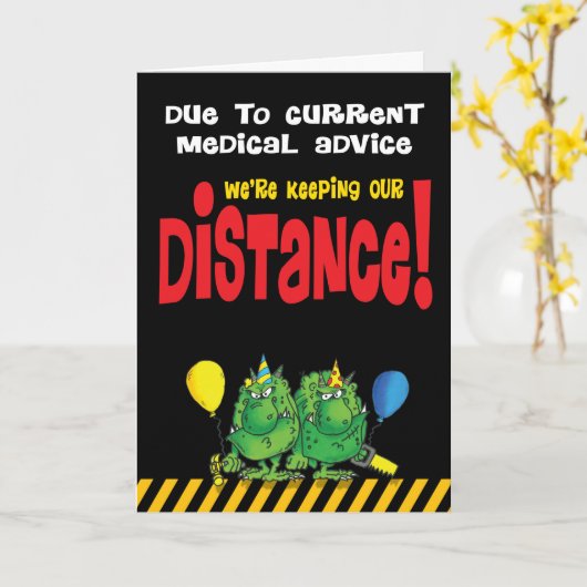 Distanz behalten karte (Gelbe Blume)