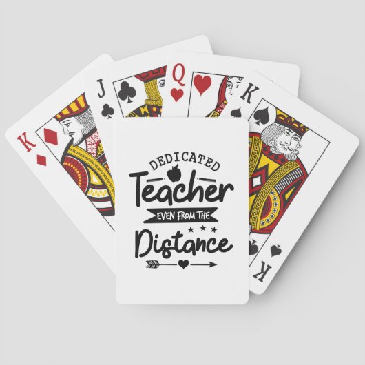 Distanz des Lehrers Spielkarten (Rückseite)