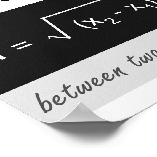 Distanz Formel Math Poster (Ecke)