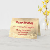 Distanz Happy Birthday Daughter Card Karte (Gelbe Blume)
