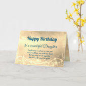 Distanz Happy Birthday Daughter Card Karte (Gelbe Blume)