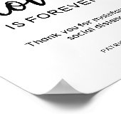 Distanz ist temporäre Liebe ist Forever Sign Poster (Ecke)