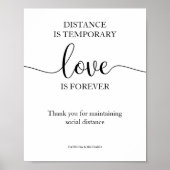 Distanz ist temporäre Liebe ist Forever Sign Poster (Vorne)