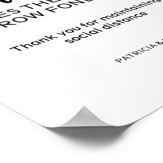 Distanz macht das Herz zu einem Schriftzeichen Poster (Ecke)