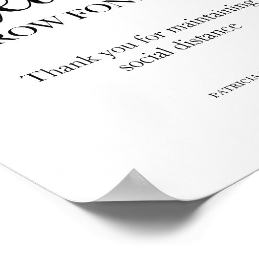 Distanz macht das Herz zu einem Schriftzeichen Poster (Ecke)