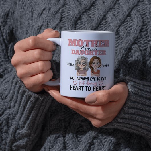 Distanz Mutter Tochter Liebe Herz zu Herz Tasse