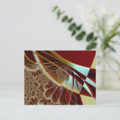 Distanzwinkel zum Tragen von Fraktal Art Postkarte (Stehend Vorderseite)