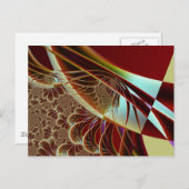 Distanzwinkel zum Tragen von Fraktal Art Postkarte (Vorne/Hinten)