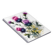 Distel - Aquarellblumen Notizblock (Rechte Seite)